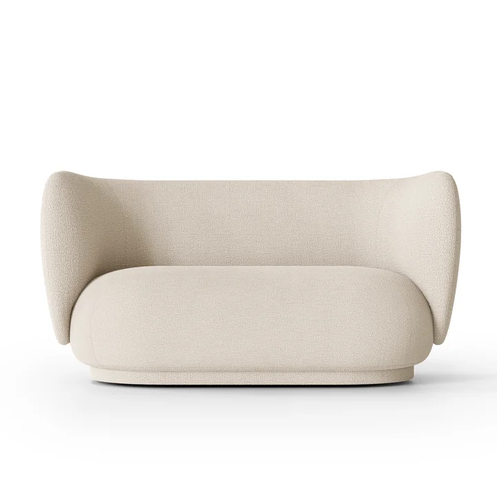 Ferm Living - Rico Sofa, 2-seater, off-white ( Bouclé )