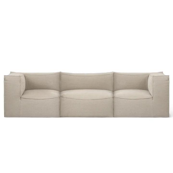 Ferm Living - Catena Modular 3 seater sofa, natural (Rich Linen)