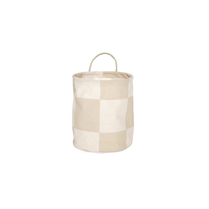 OYOY - Chess Storage basket, ⌀ 18 cm, clay /offwhite
