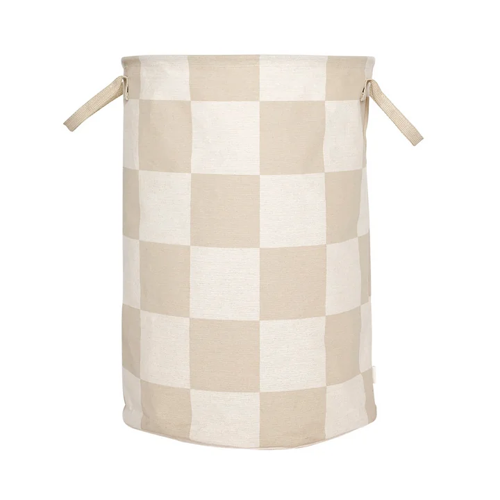 OYOY - Chess Storage basket, ⌀ 38 cm, clay /offwhite
