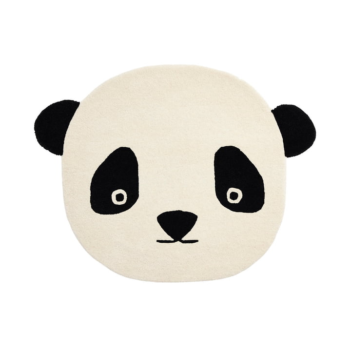 OYOY - Panda carpet, 110 x 87 cm, white / black