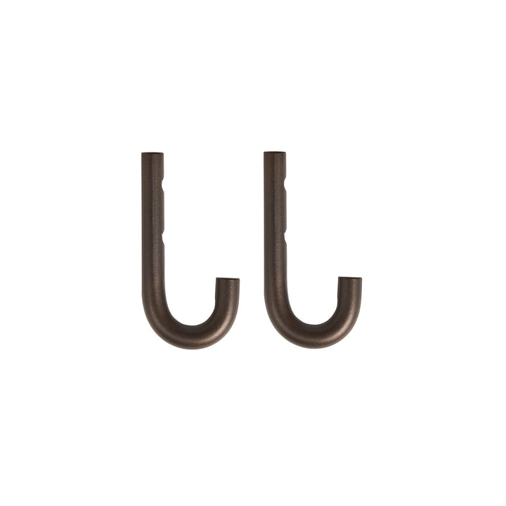 OYOY - Pieni hooks, brown brass (set of 2)