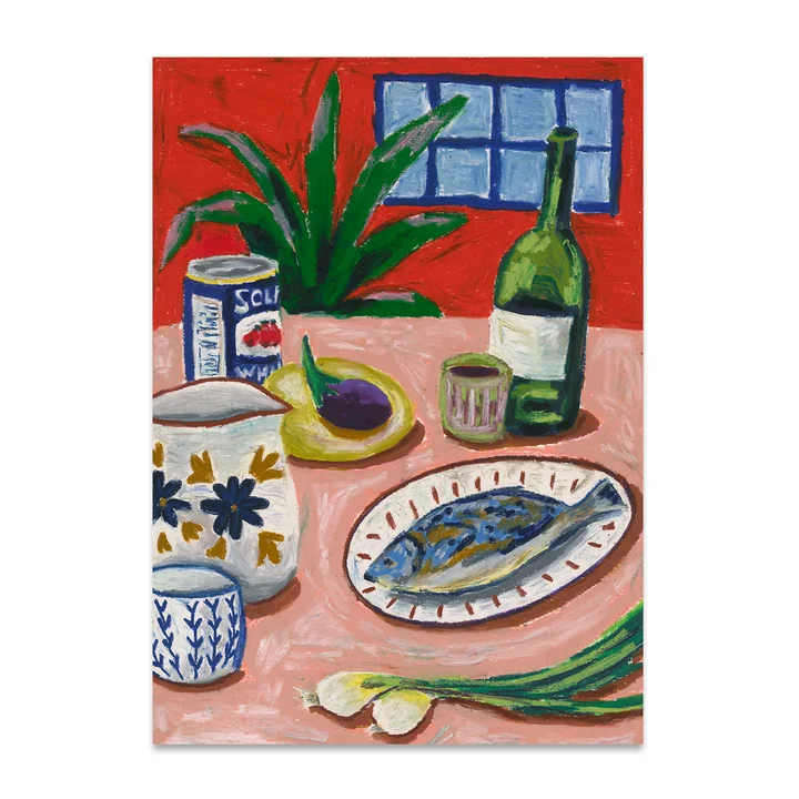 Composition with Fish Poster from Paper Collective