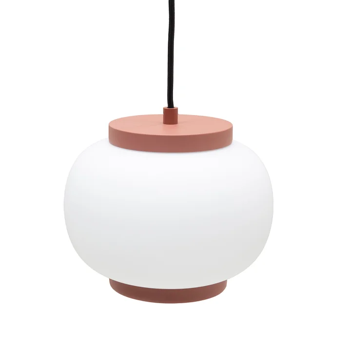 Nuuck - Finn Pendant lamp Ø 22 cm, opal white / rust