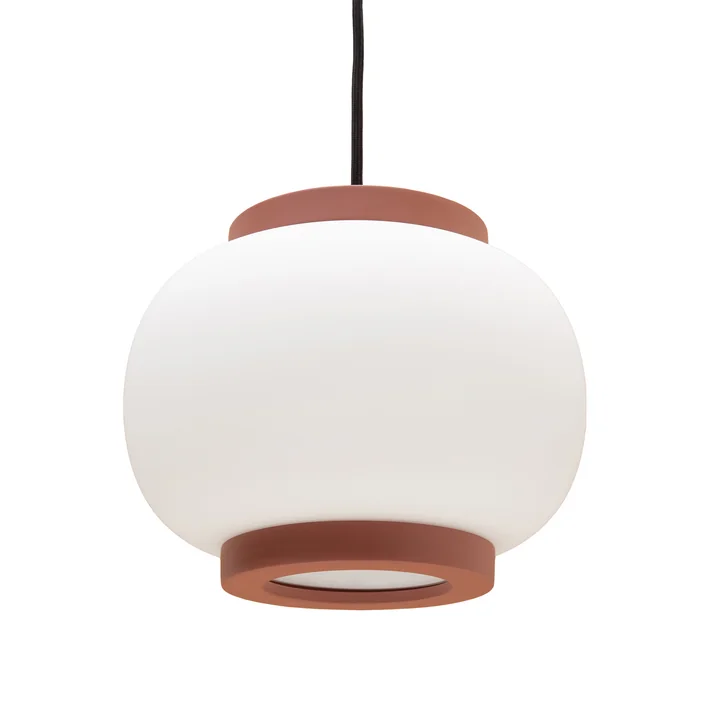 Nuuck - Finn Pendant lamp Ø 22 cm, opal white / rust