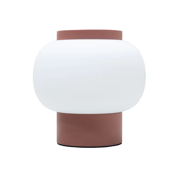 Nuuck - Finn Table lamp Ø 22 cm, opal white / rust