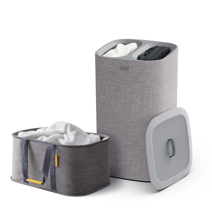 Joseph Joseph - Love your Laundry Set, Tota Trio 60L and Hold-All Foldable Laundry Basket, Gray
