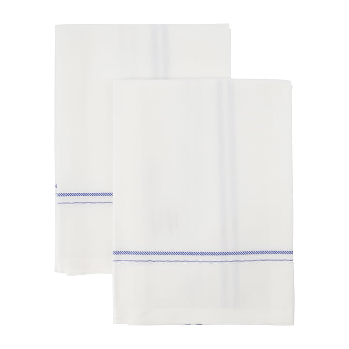 Amow Tea towel 100 x 50 cm, white / blue (set of 2) from Nicolas Vahé