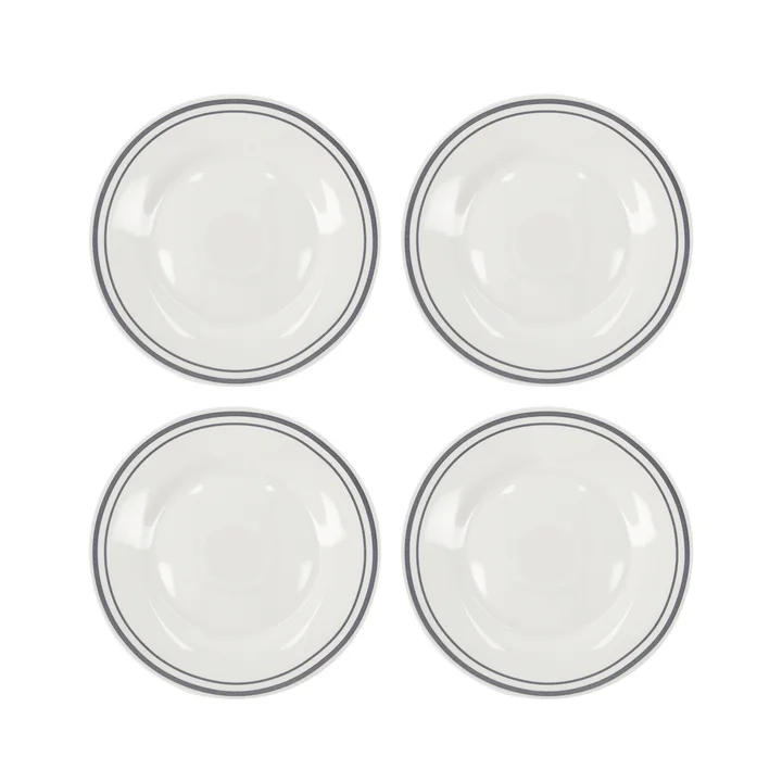 Bistro Plate Ø 23 cm, gray (set of 4) from Nicolas Vahé