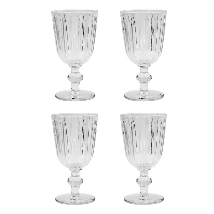 Groove Wine glass, clear (set of 4) from Nicolas Vahé