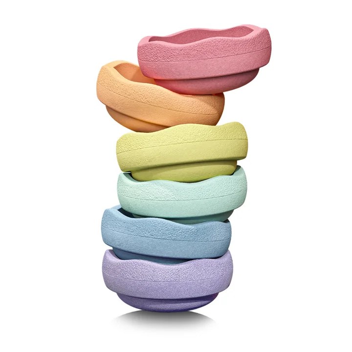 Stapelstein® - Original rainbow pastel, multicolor (set of 6)