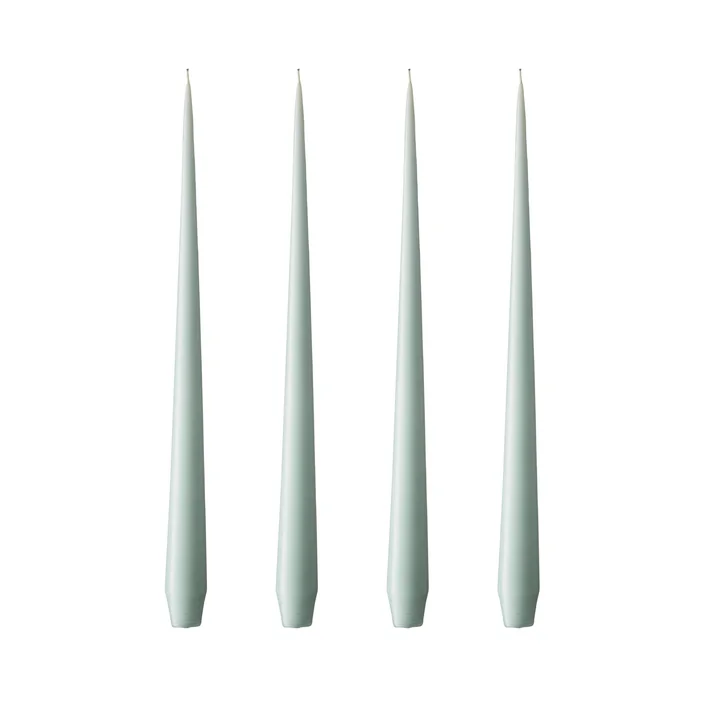 ester & erik - pointed candle, 24 cm, No. 67, jade stone / matt (set of 4)
