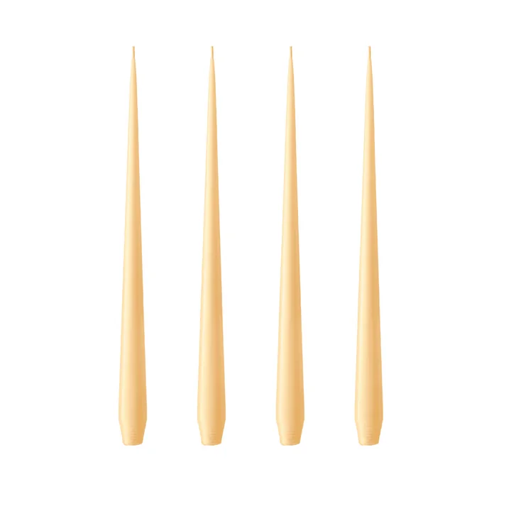 ester & erik - taper candle, 24 cm, No. 04, sun glow / matt (set of 4)