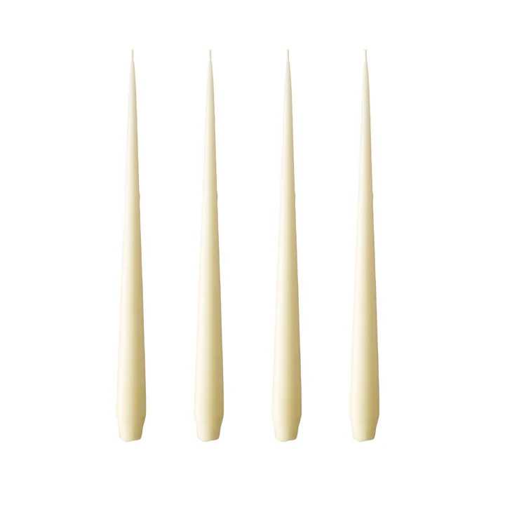 ester & erik - taper candle, 24 cm, No. 17, buttermilk / matte (set of 4)