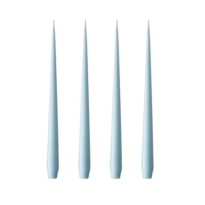 ester & erik - taper candle, 24 cm, No. 59, sky blue / matt (set of 4)