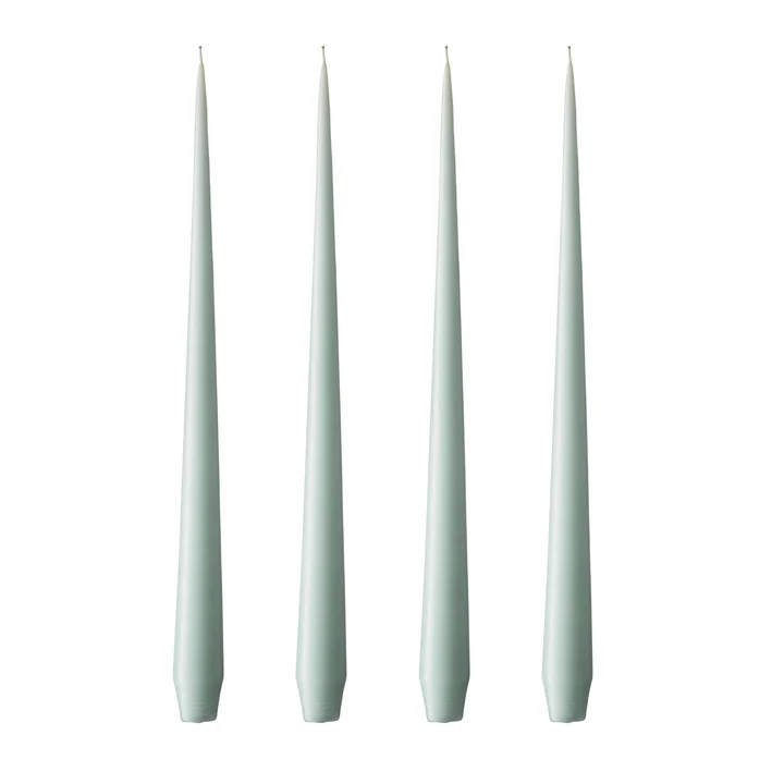 ester & erik - whip candle, 32 cm, No. 67, jade stone / matte (set of 4)
