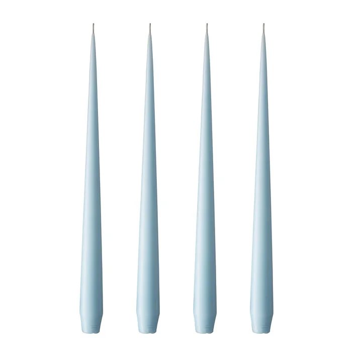 ester & erik - whip candle, 32 cm, No. 59, sky blue / matte (set of 4)
