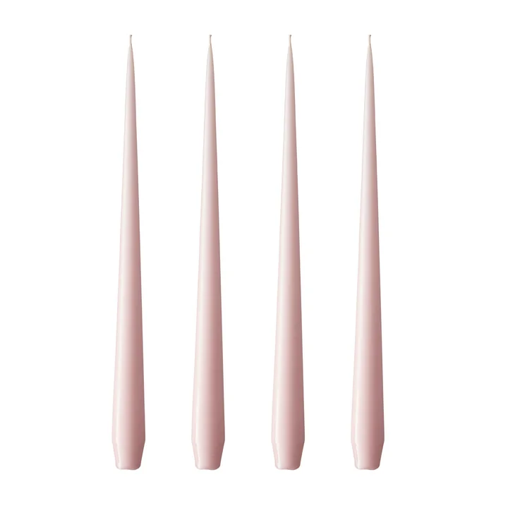 ester & erik - whip candle, 32 cm, No. 38, rose quartz / matte (set of 4)