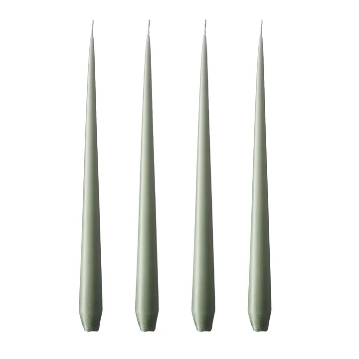 ester & erik - whip candle, 32 cm, No. 70, green soil / matte (set of 4)