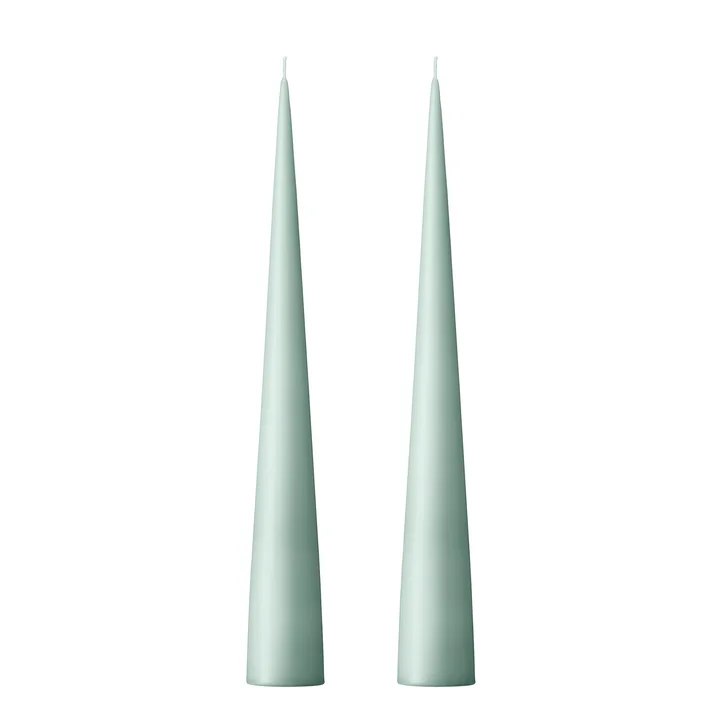 ester & erik - taper candle, 25 cm, No. 67, jade stone / matt (set of 2)