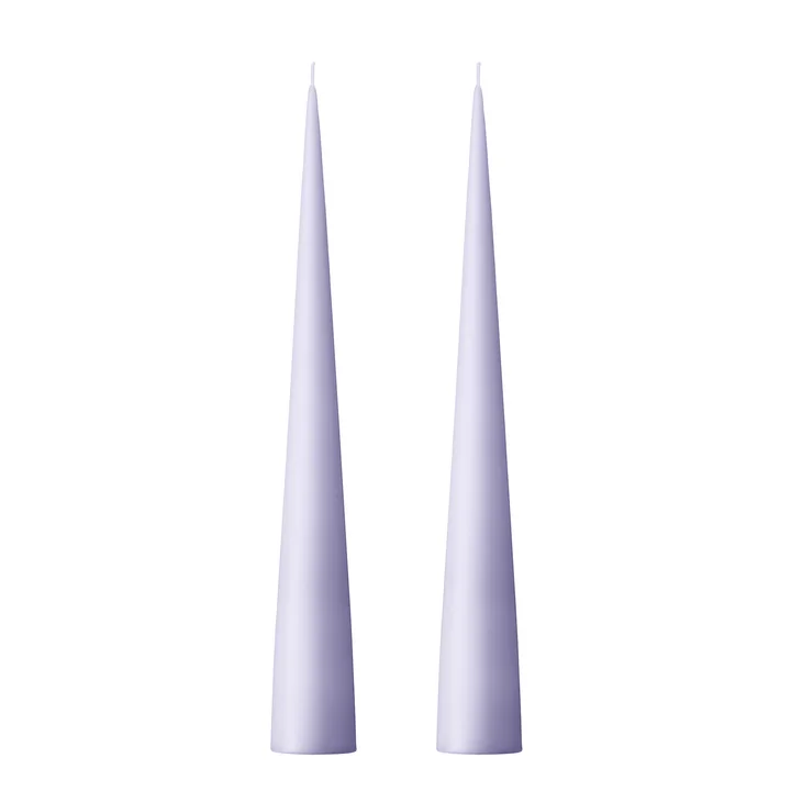 ester & erik - taper candle, 37 cm, No. 12, airy violet / matt (set of 2)