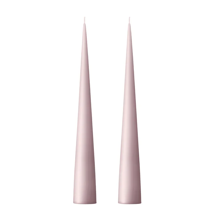 ester & erik - taper candle, 25 cm, No. 52, soft rose / matt (set of 2)