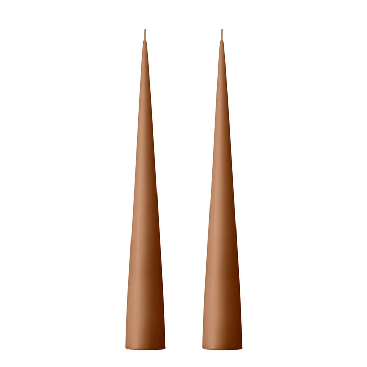 ester & erik - taper candle, 25 cm, No. 23, raw toffee / matt (set of 2)