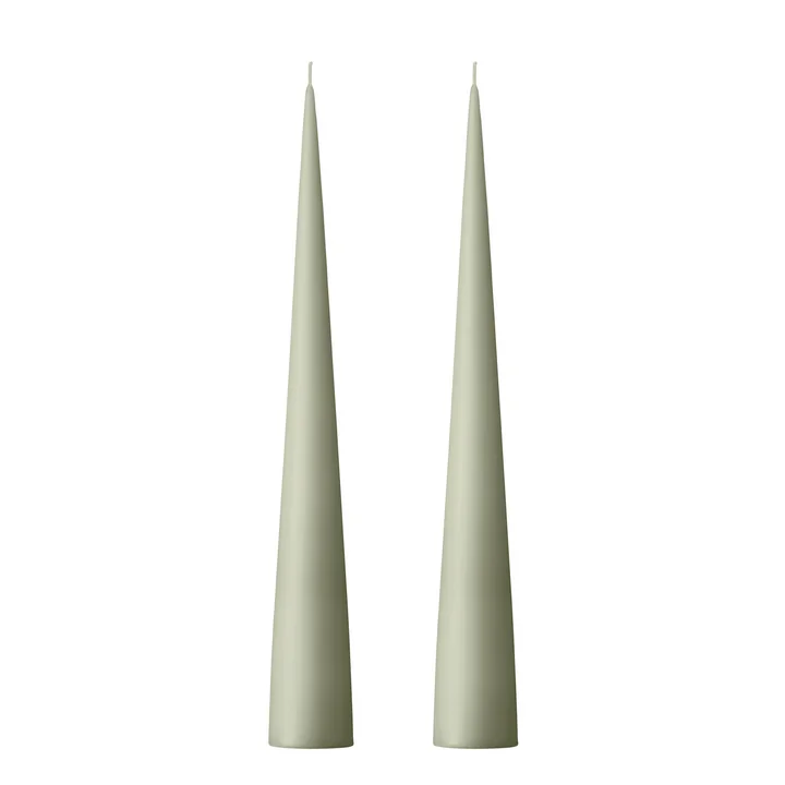 ester & erik - taper candle, 25 cm, No. 69, artichoke / matt (set of 2)