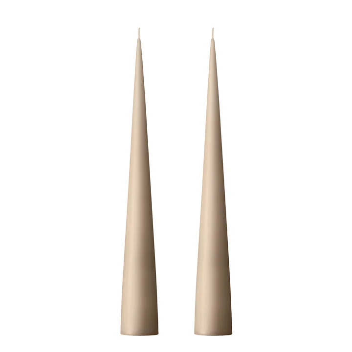 ester & erik - taper candle, 25 cm, No. 18, nougat note / matt (set of 2)