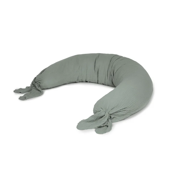 Wabi Sabi Nursing/side sleeper pillow, 225 x 35 cm, azure by Nobodinoz