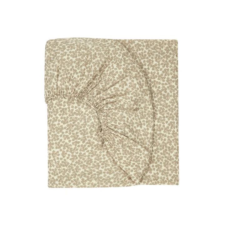 Wabi Sabi Fitted sheet, 70 x 140 x 15 cm, light green yumik by Nobodinoz