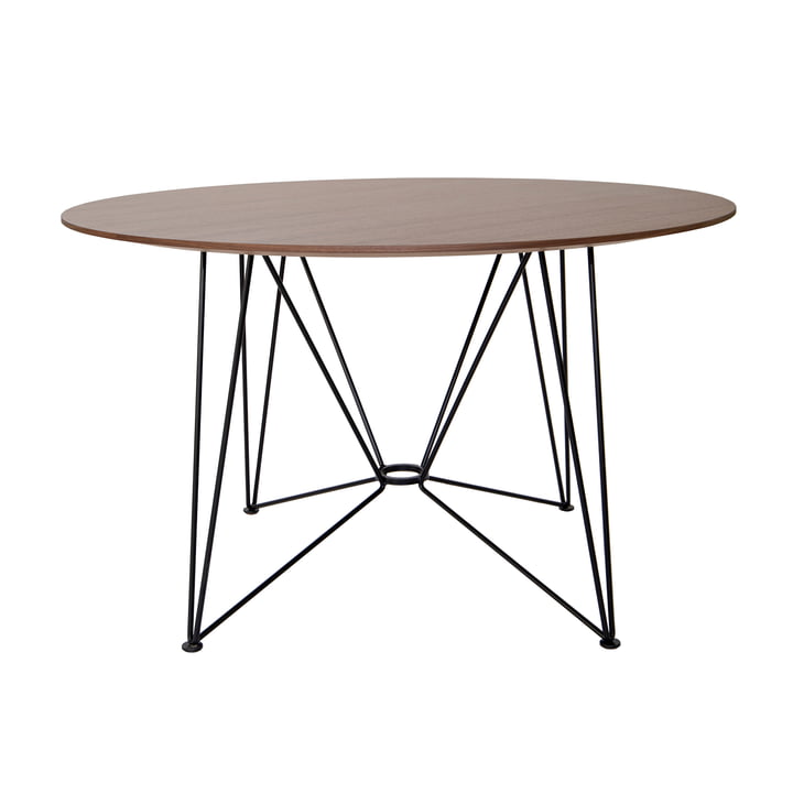 The Ring Table, H 74 x Ø 120 cm, walnut veneer from Acapulco Design