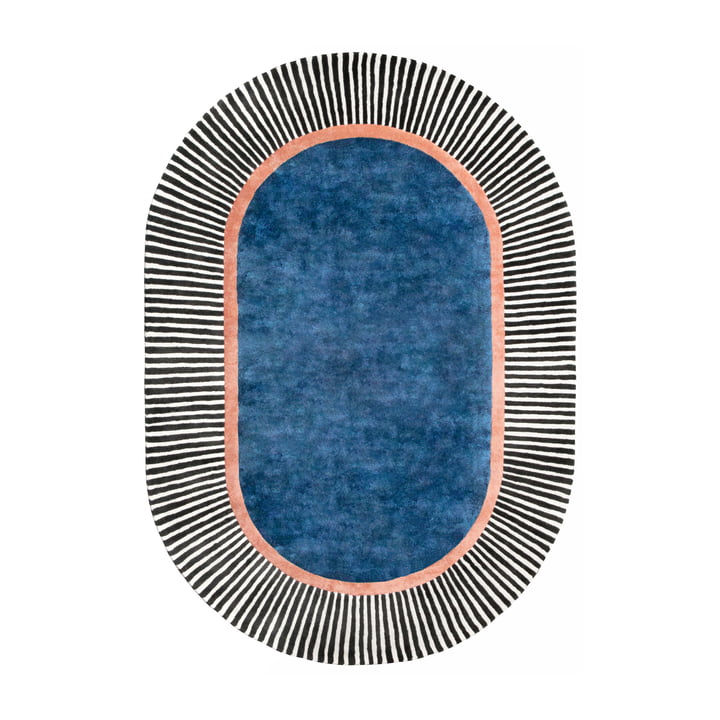 Studio Zondag - Farah Carpet 170 x 240 cm, blue / salmon