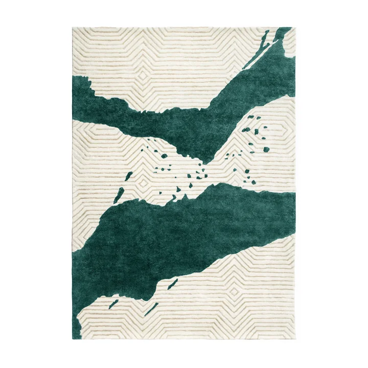Studio Zondag - Splash Carpet 170 x 240 cm, green / ivory