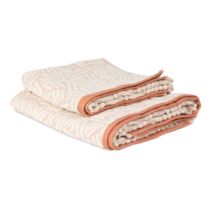 Studio Zondag - Stok Bath towel and towel, pink / white