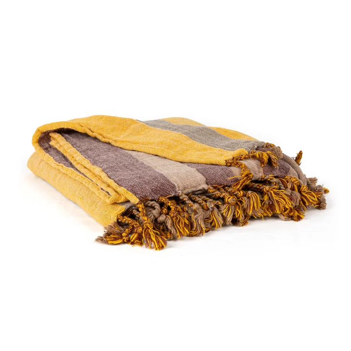Studio Zondag - Duinen Blanket, 130 x 170 cm, yellow / brown