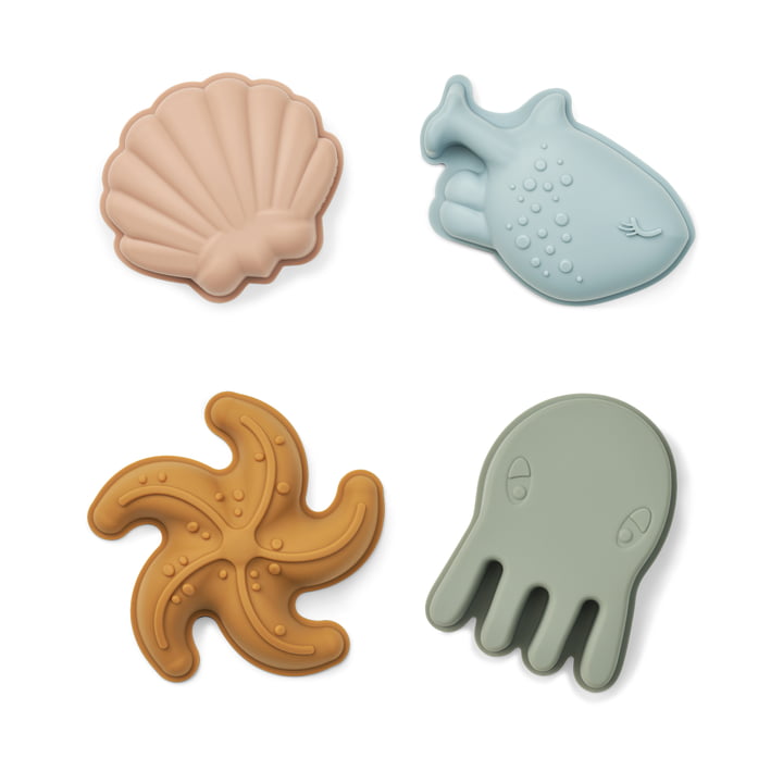 Gill Shapes, mermaids, sandy (set of 4) by LIEWOOD