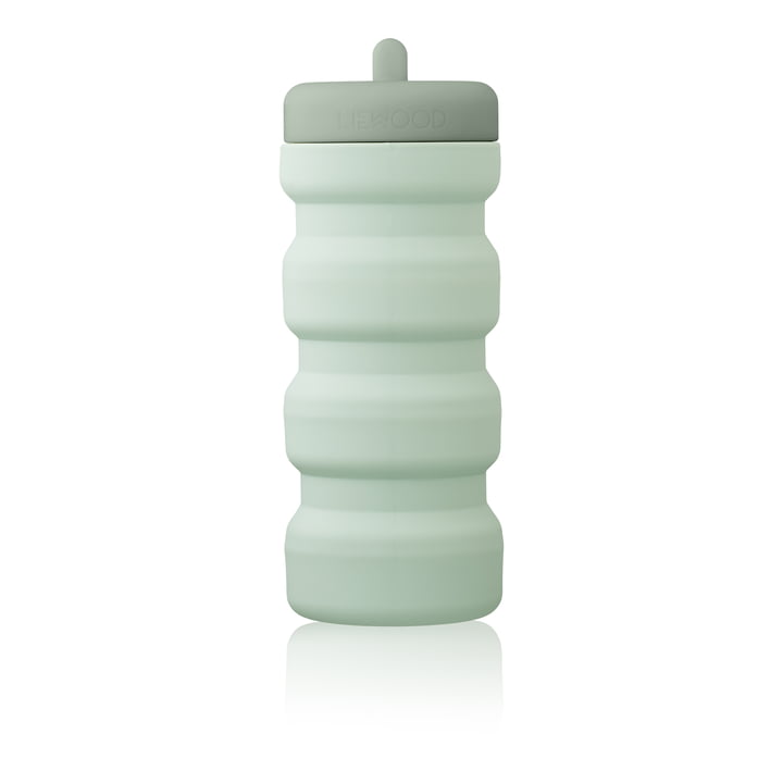 Wilson foldable drinking bottle, dusty mint / faune green by LIEWOOD