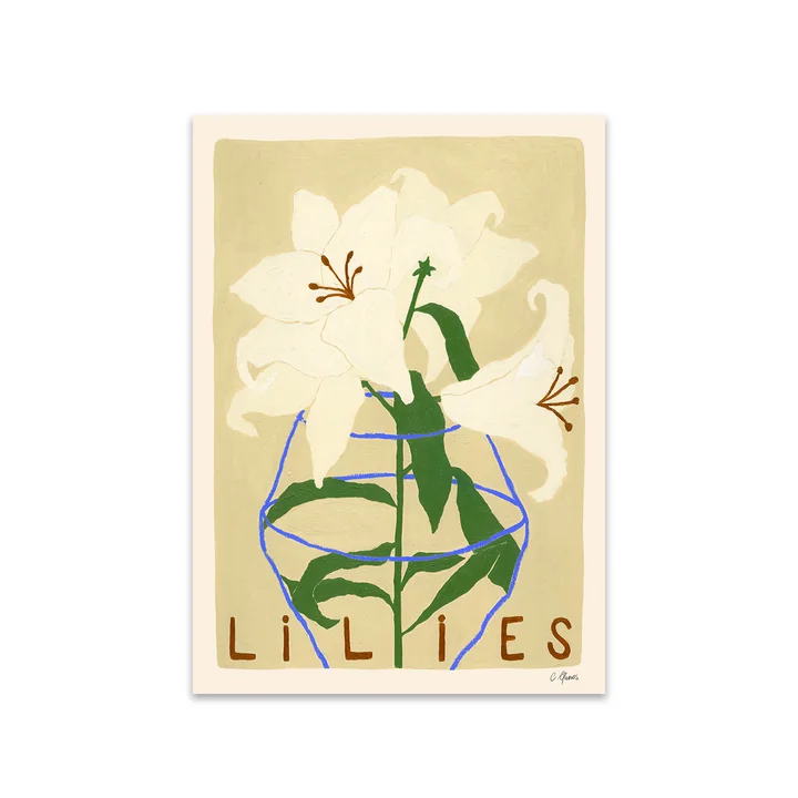Lilies by Carla Llanos for The Poster Club