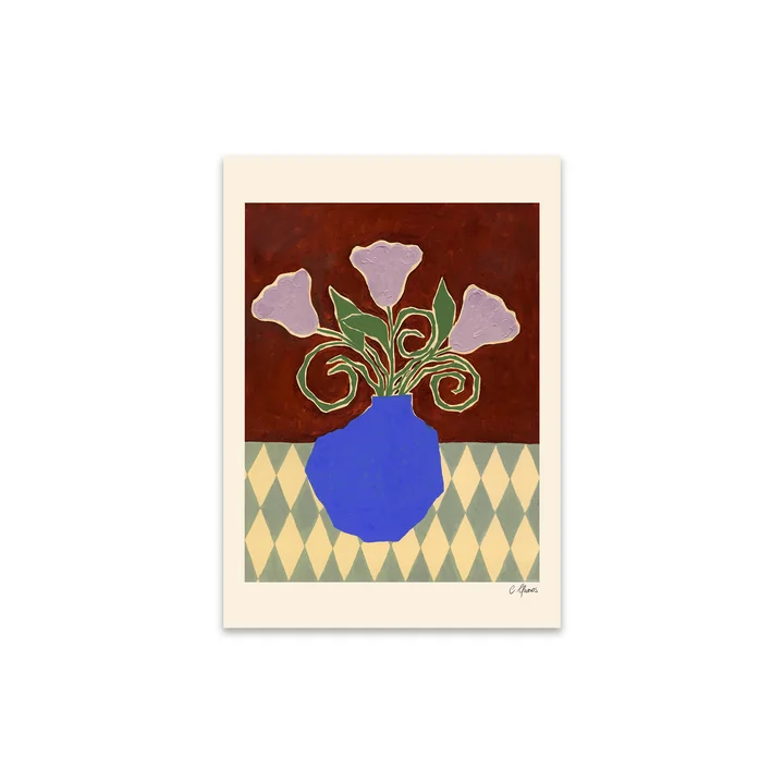 Purple Flowers by Carla Llanos for The Poster Club