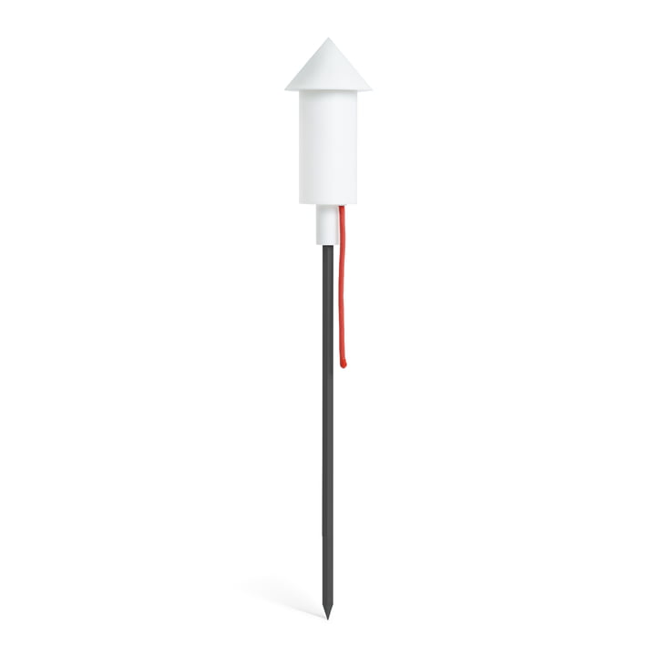 Racket la Surprise Outdoor Torch, solar-powered, white / black by Fatboy