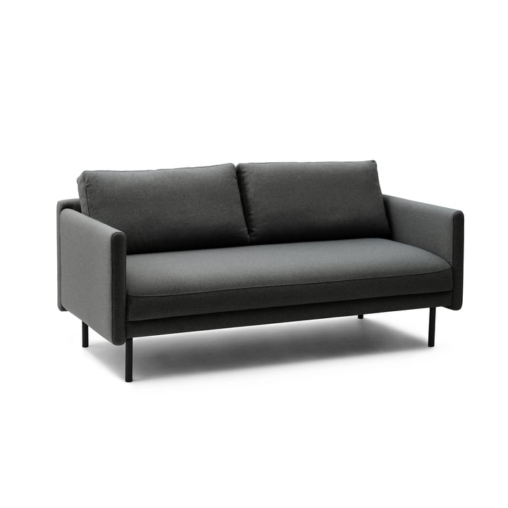 Rar 2-seater sofa, black / Re-Born dark gray by Normann Copenhagen