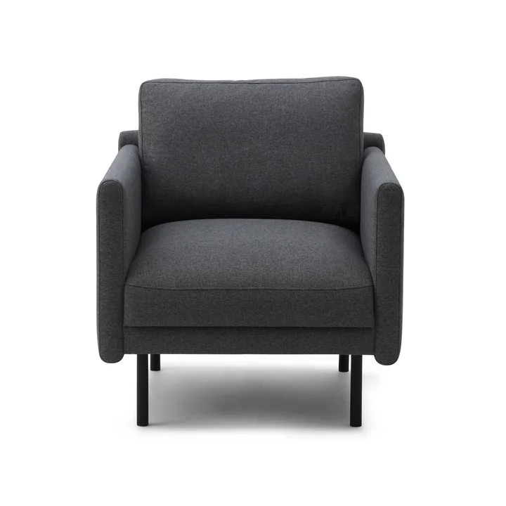 Rar Armchair, black / Re-Born dark gray by Normann Copenhagen