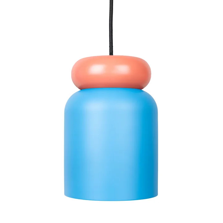 Studio Zondag - Cloche Pendant light, matt brick / clear blue