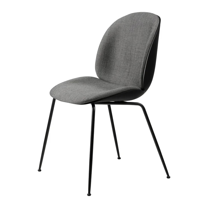 Gubi - Beetle Dining Chair Front upholstery (Conic Base), black / Remix 3 (152)