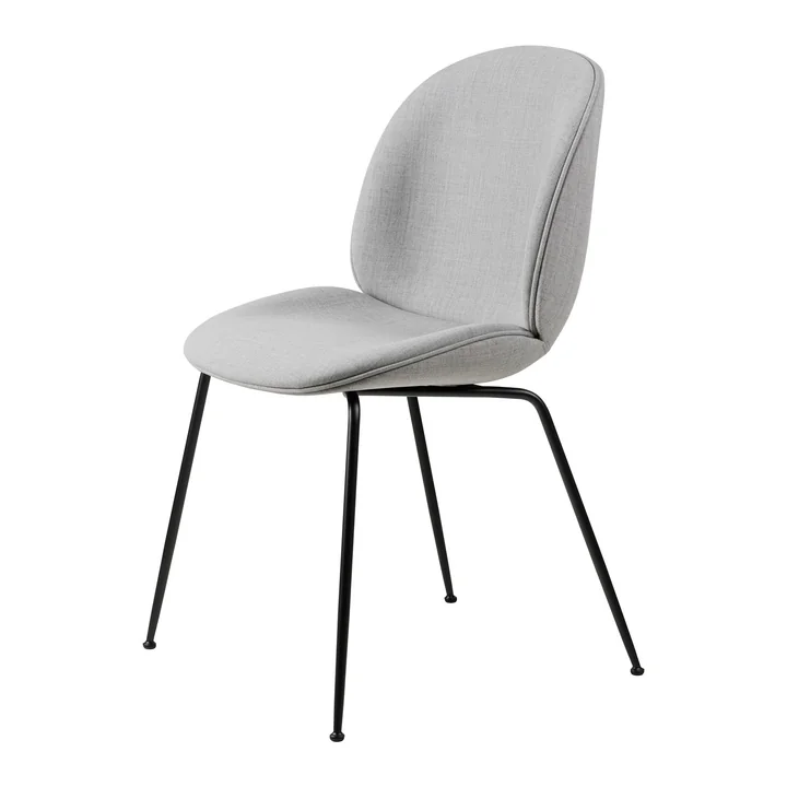 Gubi - Beetle Dining Chair Full upholstery (Conic Base), black / Remix 3 (123)