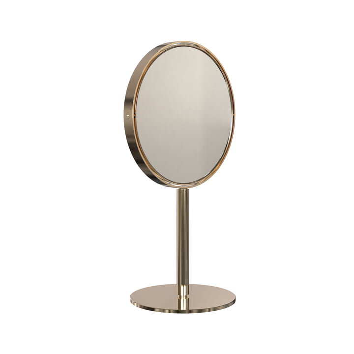 Nova2 Cosmetic mirror with 5x magnification 1943, gold polished, WxH 16x2 8. 6 cm from Frost
