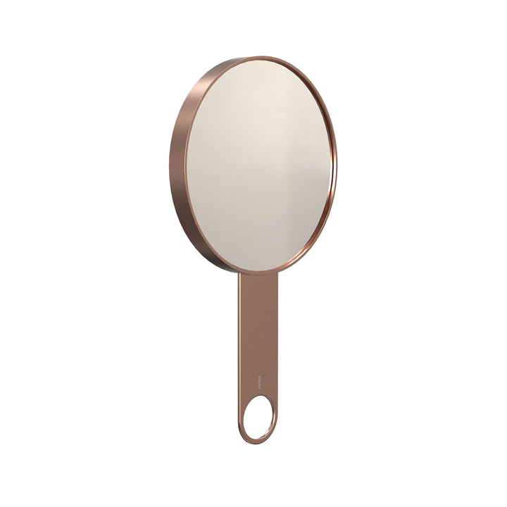 Frost - Nova2 Cosmetic hand mirror with 5x magnification 1982, brushed  stainless steel
