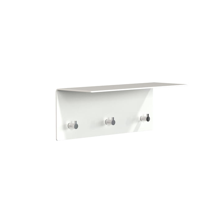 Unu Wall coat rack, white matt/white polished, WxHxD 40x15x15 cm by Frost