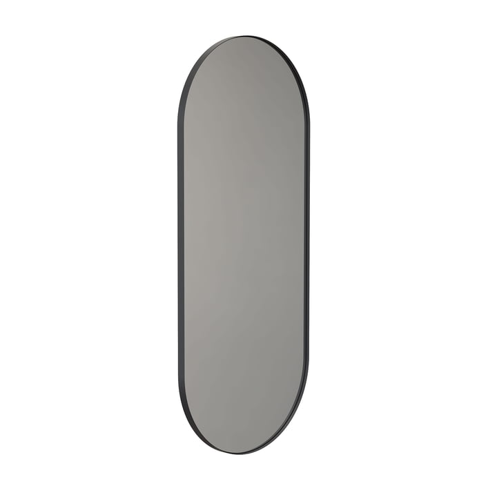 Frost - Unu Wall mirror 4146 with frame, oval, 60x140 cm, black matt
